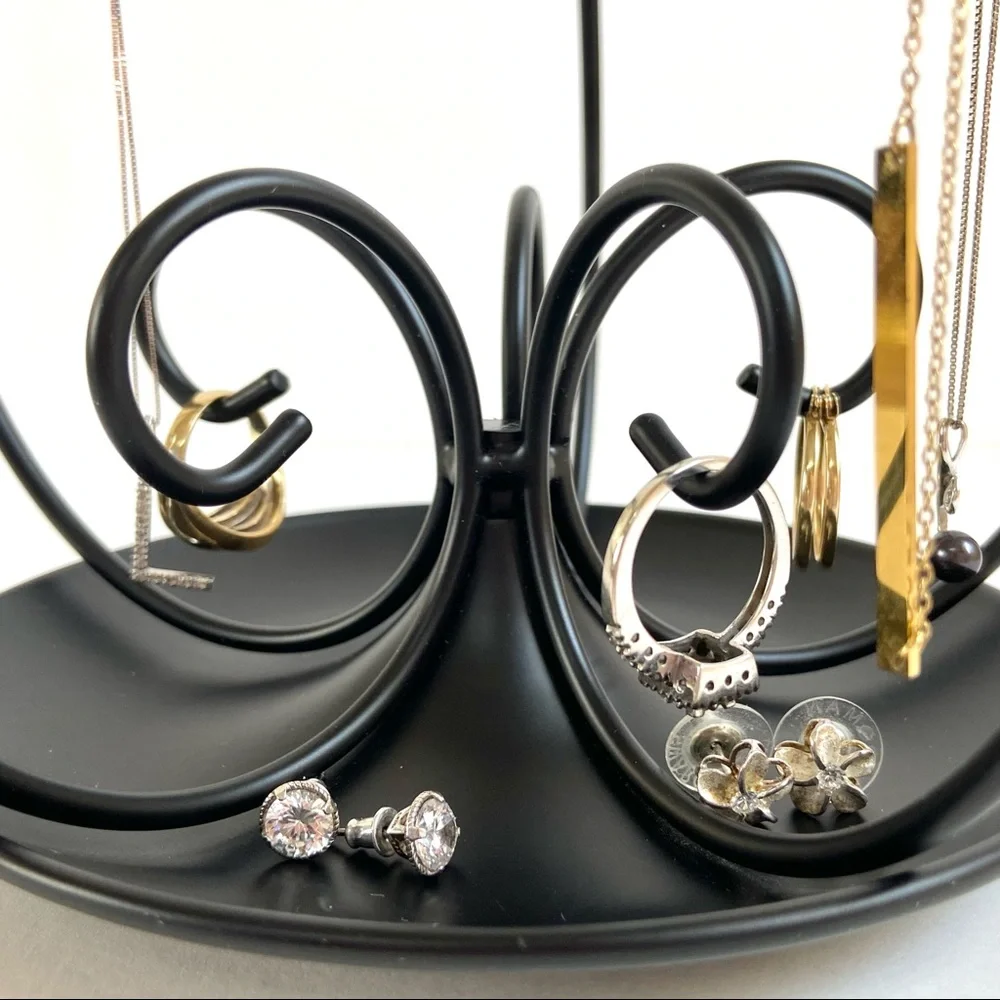 Umbra Design Scrolled Black Metal Jewelry Stand/Organizer